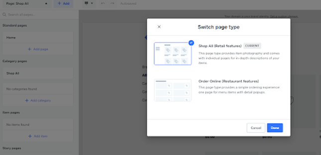 Add Items and Categories to Square Online in the Site Editor