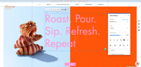 Editing on Wix