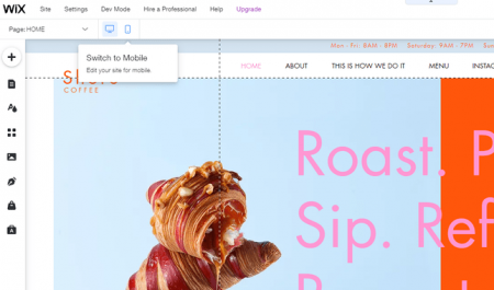 Wix Mobile View