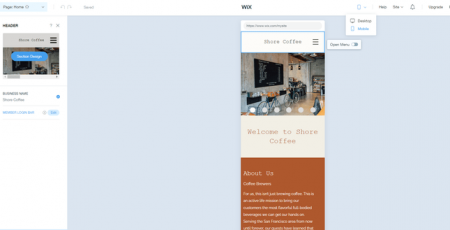 Wix ADI Mobile View