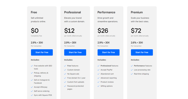 Square Online Pricing Square Online Pricing