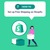 Green background with animated woman carrying a box next to the Shopify logo, below the words
