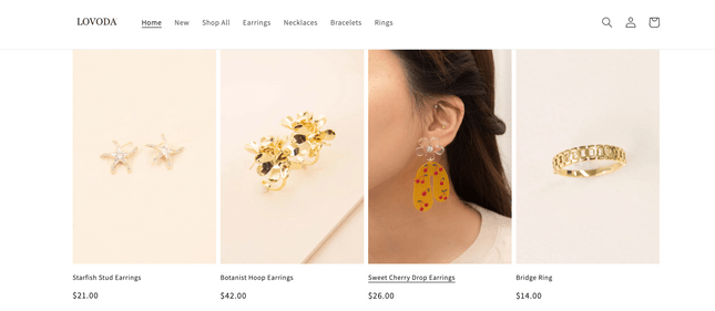 Ecommerce site Lovoda Ecommerce site Lovoda