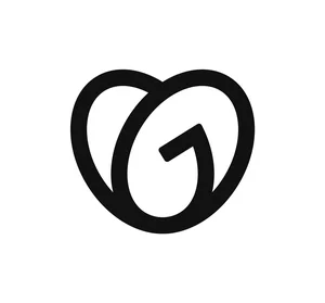 GoDaddy logo black swirl