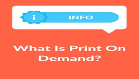 Orange background with "What Is Print on Demand" in white text