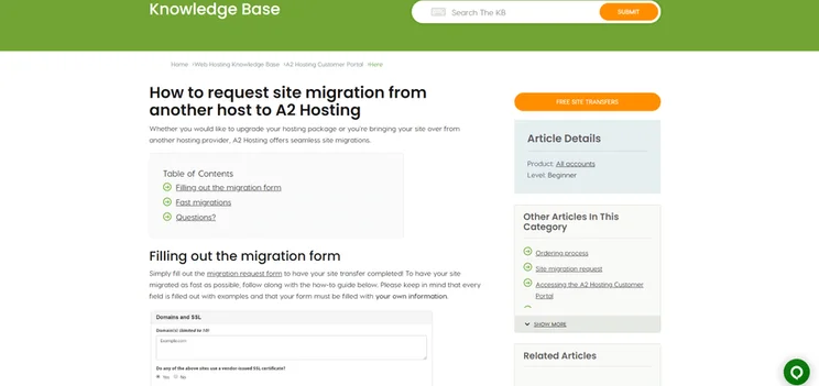 vps A2 free migration