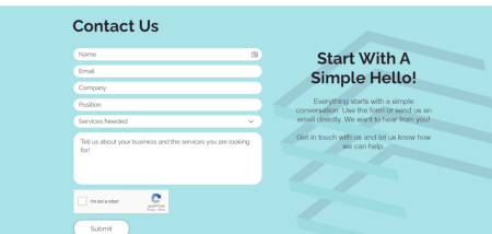 Social Benge contact form
