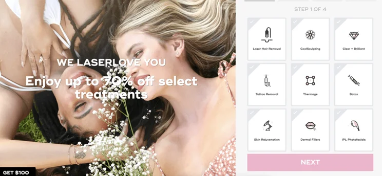 Laseraway medspa website example