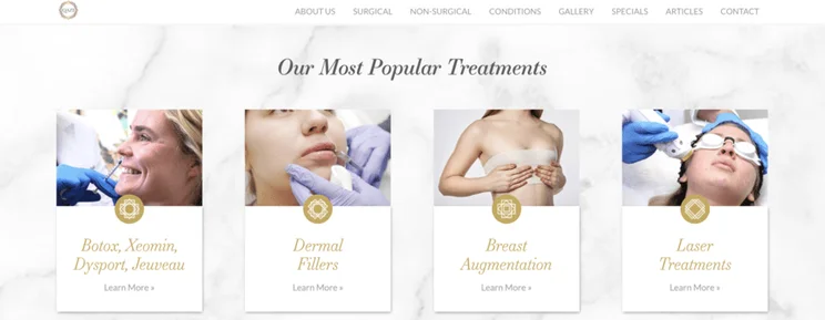 QaziClinic medspa website example