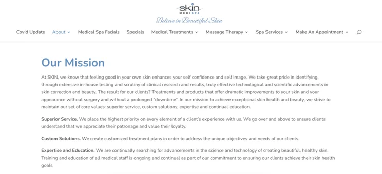 Skin Medispa mission
