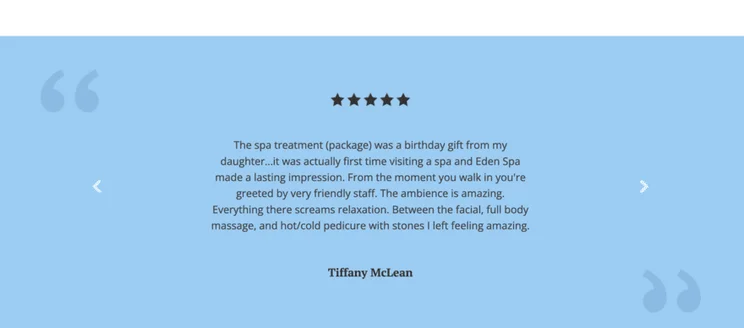 Eden Medspa testimonial