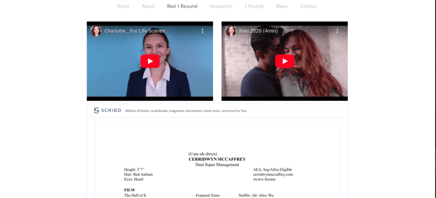 15 Best Examples of Websites for Actors to Inspire You