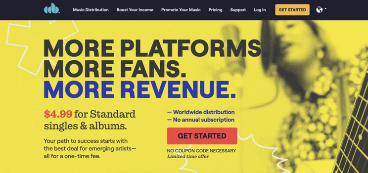 CD Baby homepage