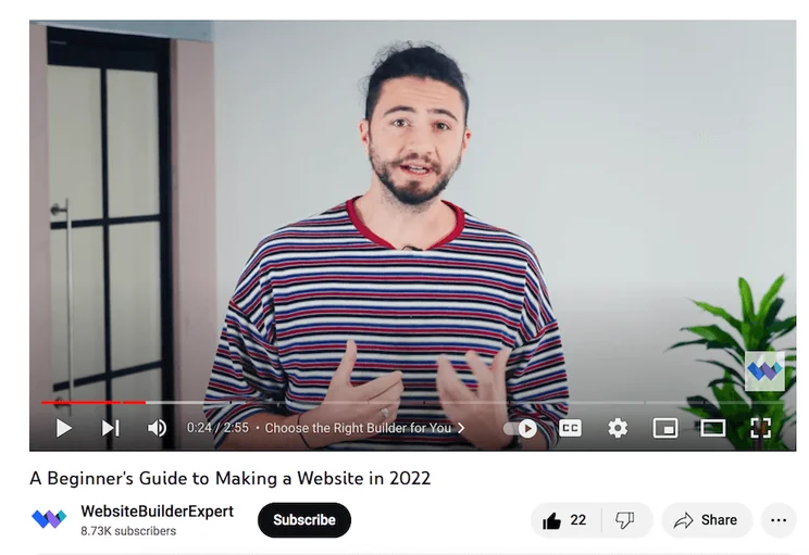 Still of how to video with a man in striped top talking to camera