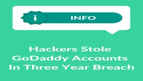 Headline image of news story on green abut hackers stealing godaddy accounts