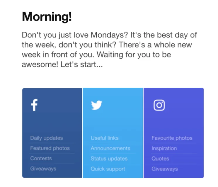 Really Good Emails monthly newsletter example screenshot