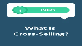 Teal background with "What Is Cross Selling" in white text