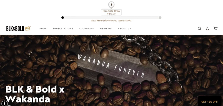BLK & Bold website