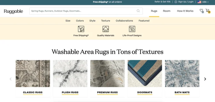 Ruggable website