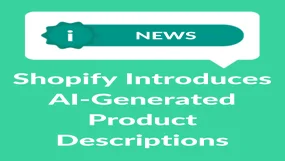 green featured image for shopify AI news article