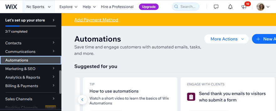 Wix Automations: Sending a Discount Coupon by Email