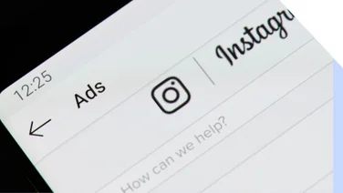 Close up creating an ad on instagram