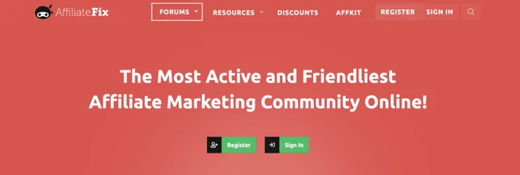 Affiliate Fix homepage