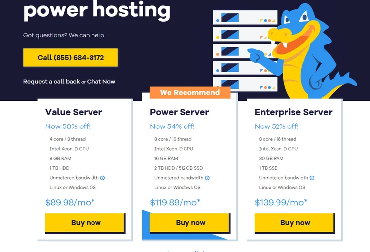 The HostGator crocodile above pricing plan rectangles.