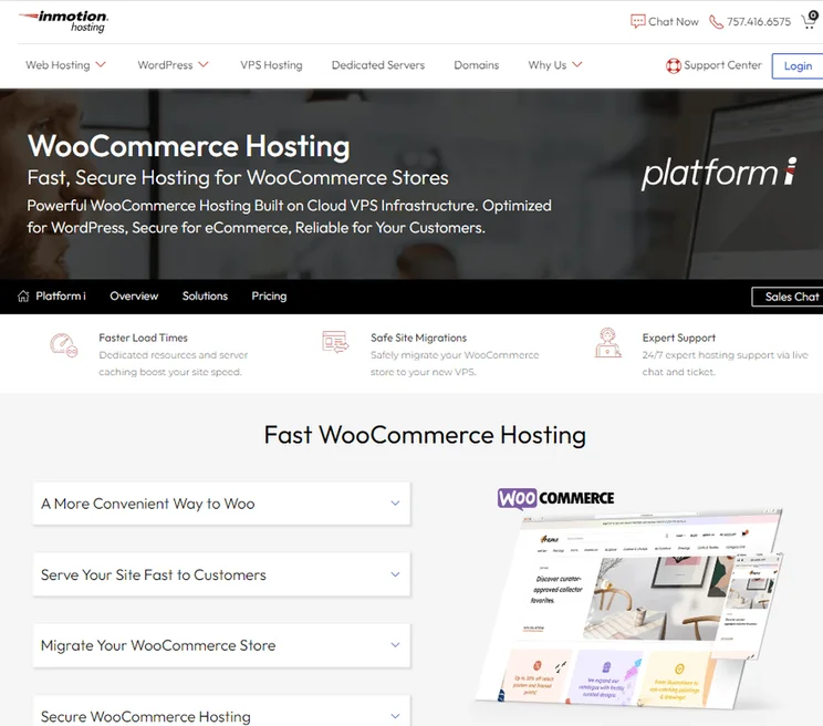 WooCommerce Hosting graphic with information FAQs.