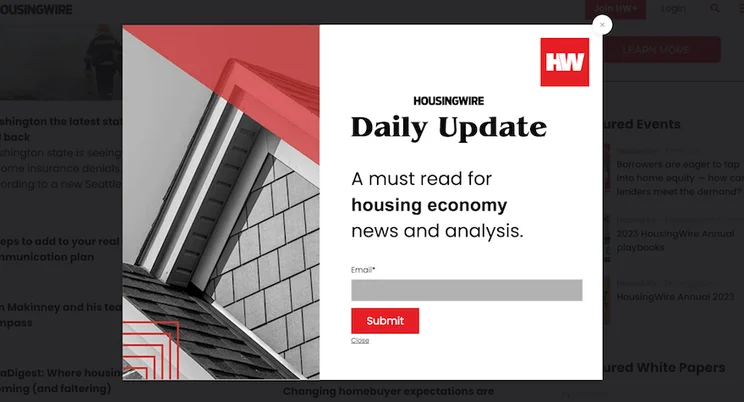 HousingWire real estate investor website screenshot 1