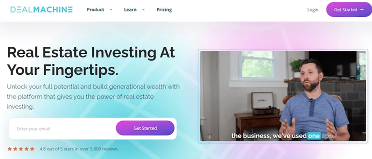 Deal Machine real estate investor website screenshot 1