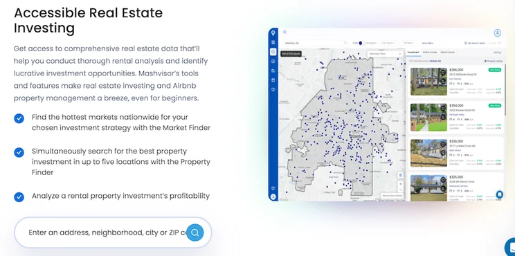 Mashvisor real estate investor website screenshot 2