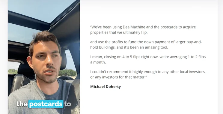 Deal Machine real estate investor website screenshot 3