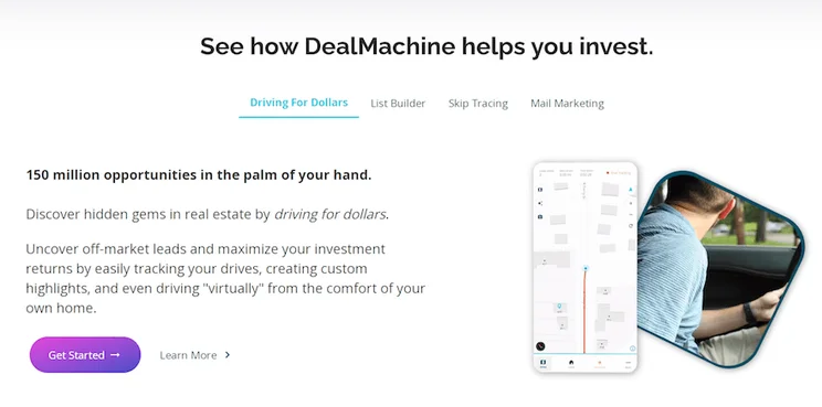 Deal Machine real estate investor website screenshot 2