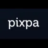 Black background with "Pixpa" in white text