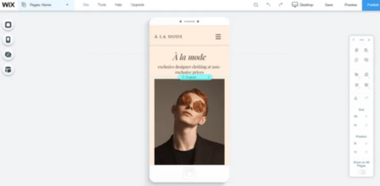 Wix&rsquo;s mobile editor