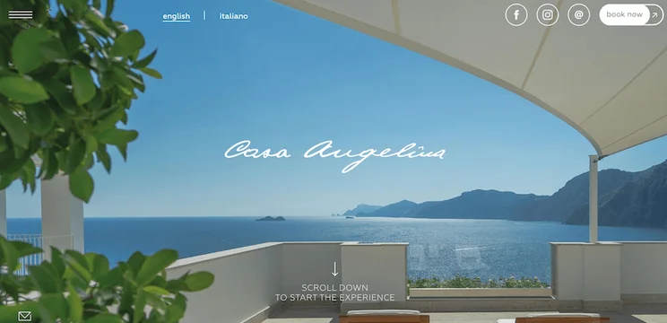 Casa Angelina website screenshot 1