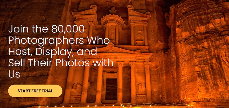 PhotoShelter free trial website screenshot