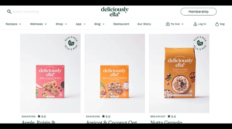 Deliciously Ella products