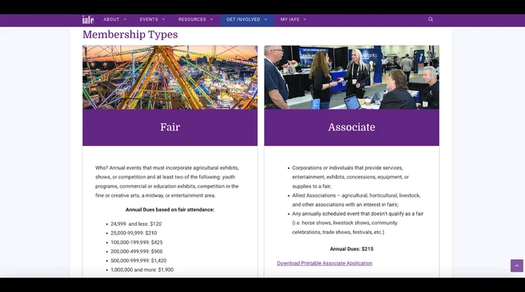 IAFE membership levels