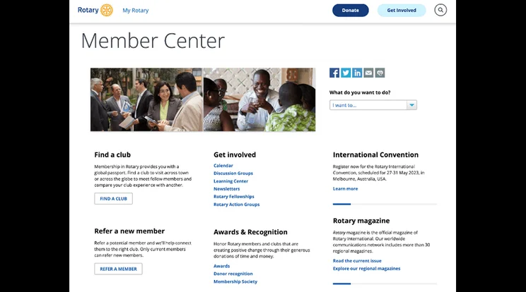 Rotary International member center