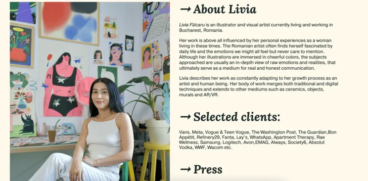 Livia Falcaru website