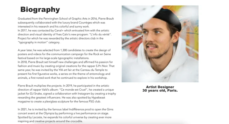 Pierre Brault website