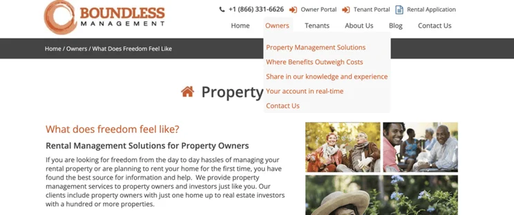 Boundless Management website