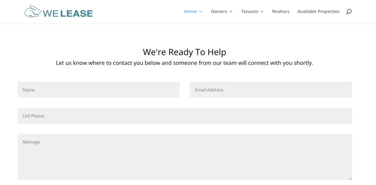 We Lease website