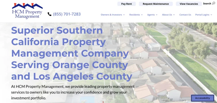 HCM Property Management website