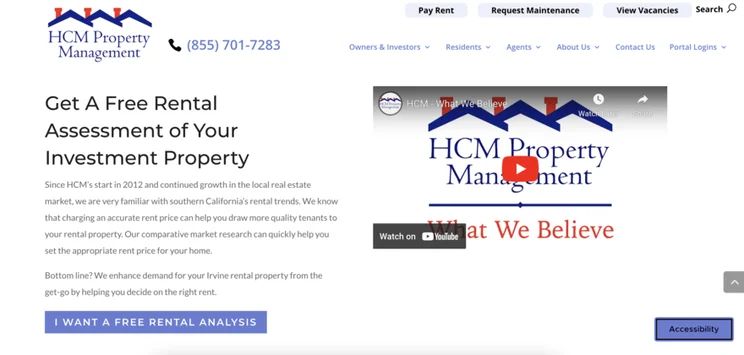 HCM Property Management website