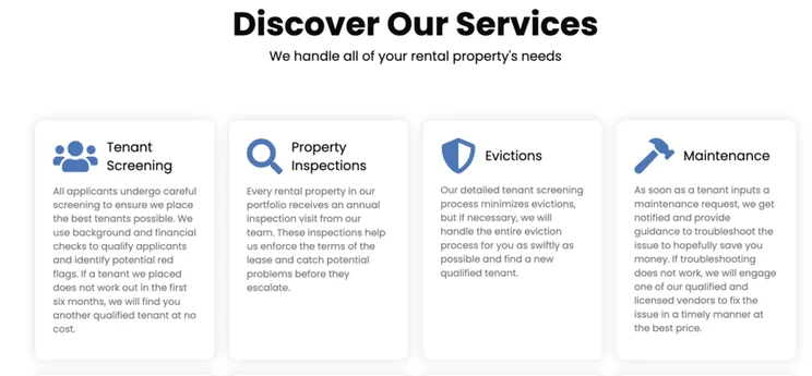 Kanga Property Management website