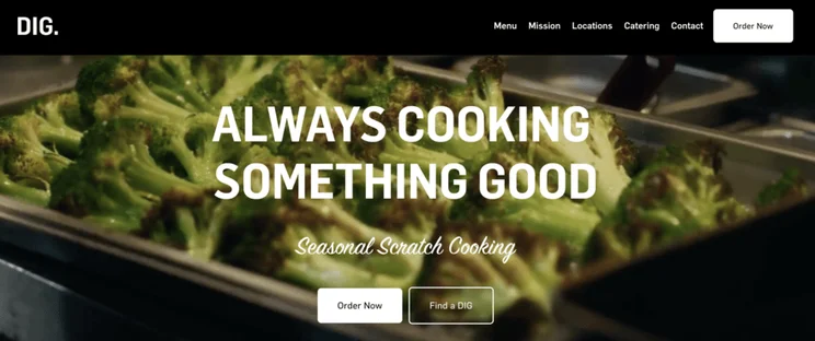 Dig Inn website