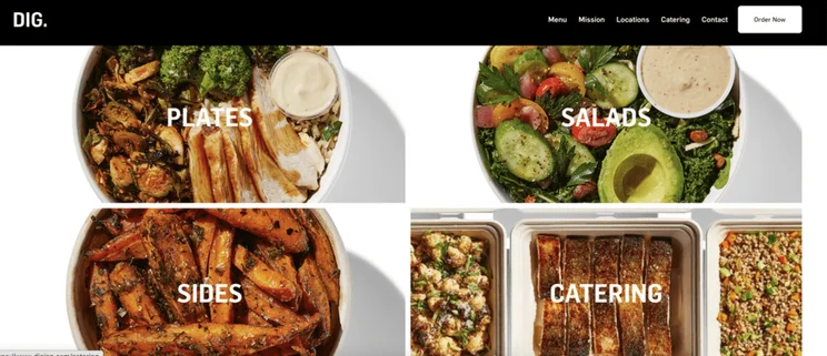 Dig Inn website